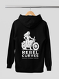 Rebel Curves Casual Hoodie Black & White