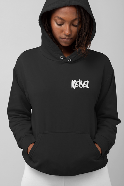 Rebel Curves Casual Hoodie Black & White