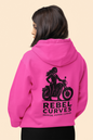 Rebel Curves Casual Hoodie Pink & Black