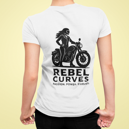 Rebel Curves Rider Tee White & Black