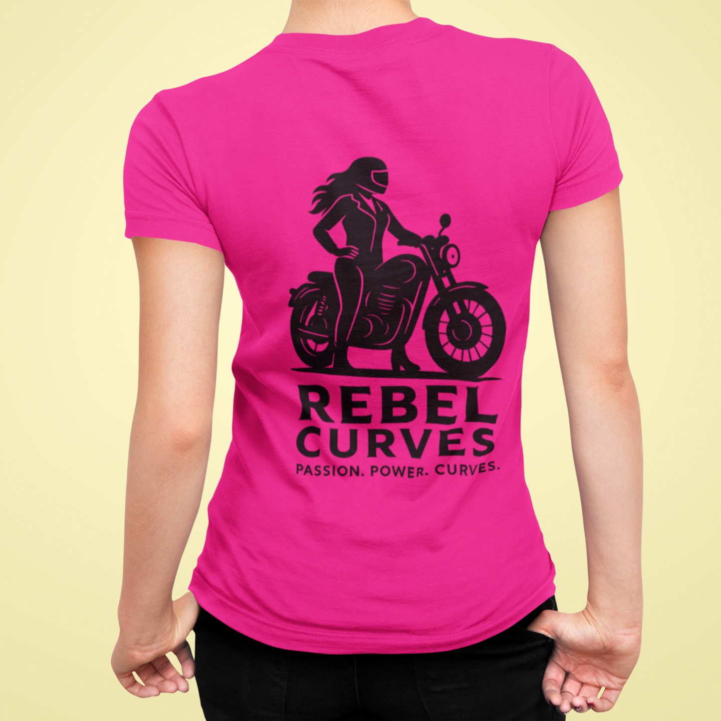 Rebel Curves Rider Tee Pink & Black