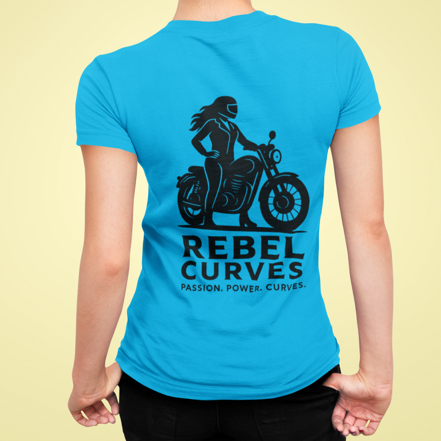 Rebel Curves Rider Tee Blue & Black