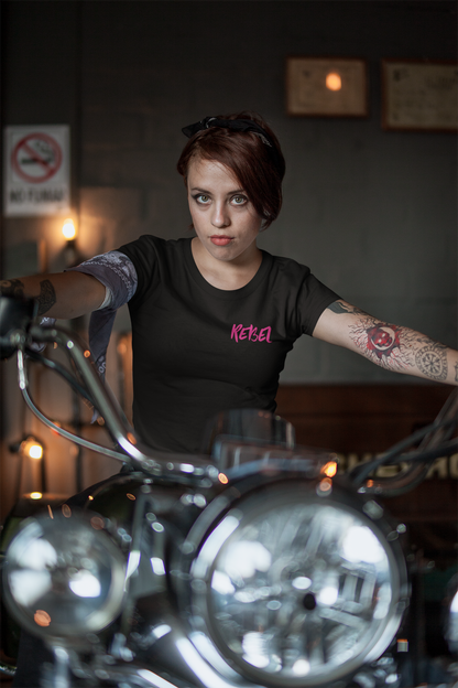 Rebel Curves Rider Tee Black & Pink